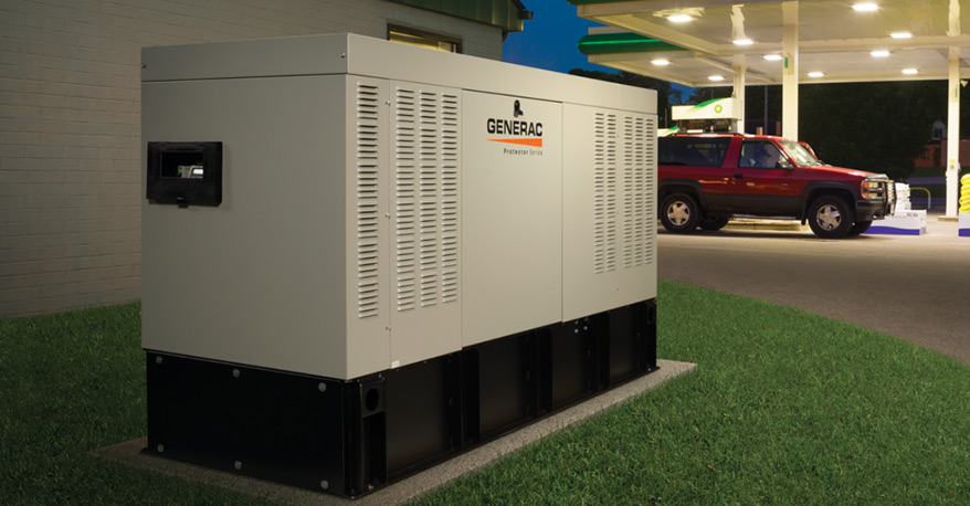 Generac standby generators installation meeting the power requirements of commercial businesses in Fernandina Beach